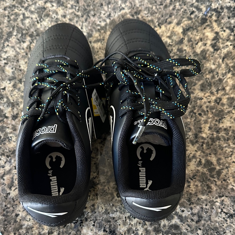 Puma Kids Black Sneakers with White Accents